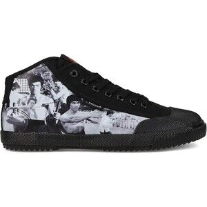 Feiyue x Bruce Lee 1920 Lo Black Martial Arts Sneakers Men 9 Women 11 FU100182M